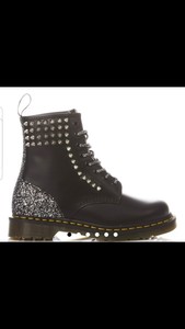 dr martens glitter argento