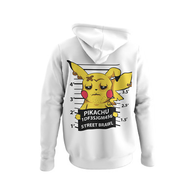 Bio Damen Hoodie Kapuzenpullover Funny Anime Pokemon Pikachu Pika Schiggy