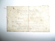 ANTIQUE PFENNIG GERMANY BANKNOTE 1918/19 SPL PRINTED ON LINEN CANVAS RARE