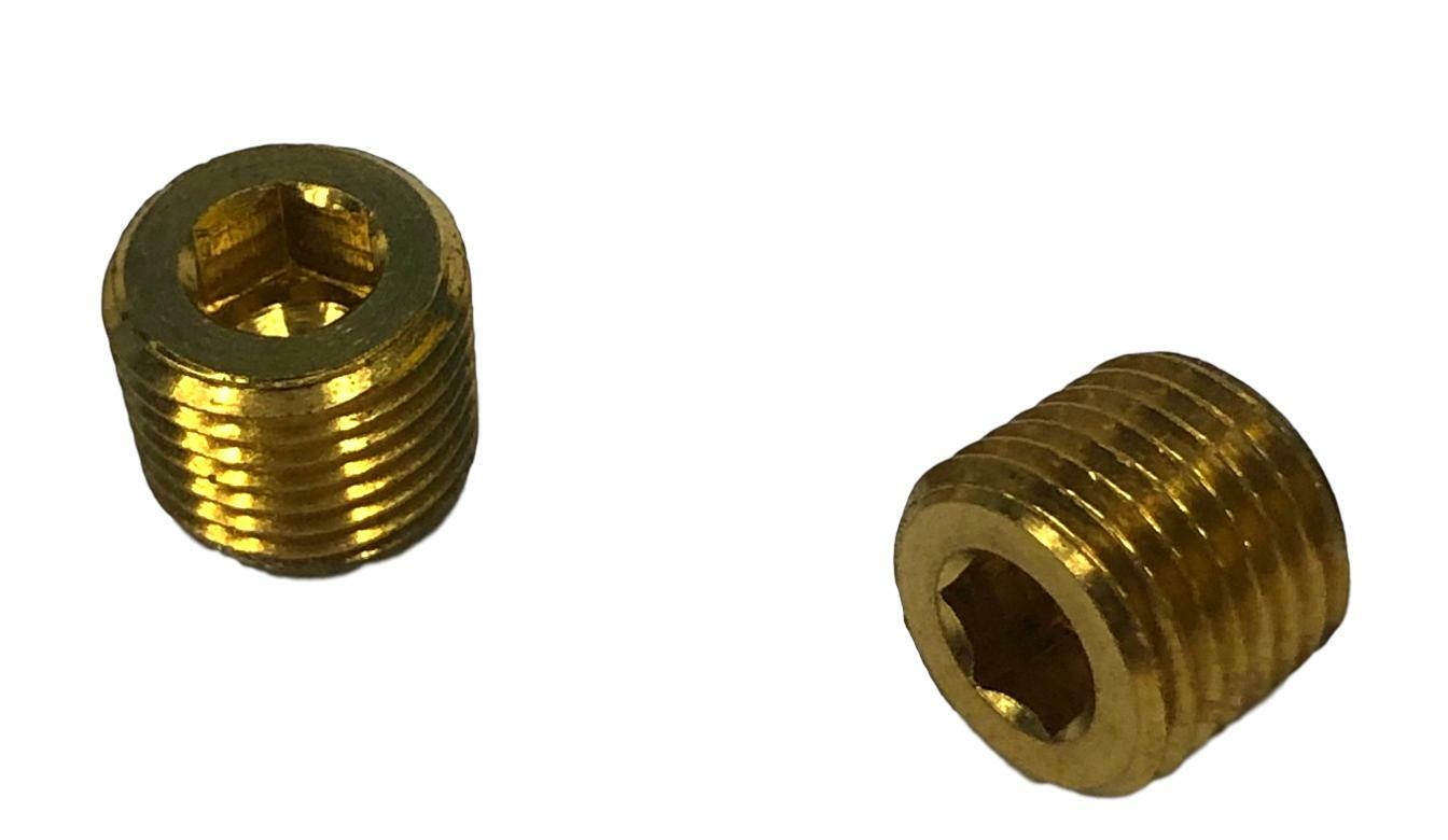4PHH-B, Parker Instrumentation, Hollow Hex plug, brass, 1/4" MNPT, Lot of 4