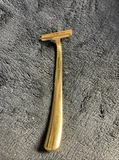 Vintage Heavy Solid Brass  Colored Razor Handle