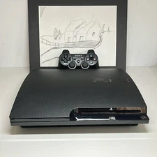 Sony PlayStation 3 slim Controller All Cables Two Games.