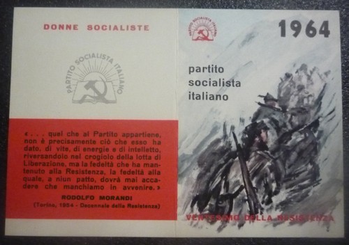 RARA TESSERA P.S.I. - DONNE SOCIALISTE - PSI - 1964 - PARMA - Picture 2 of 2
