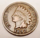 1892 P Indian Head Cent Penny  *VG - VERY GOOD*   **FREE SHIPPING**
