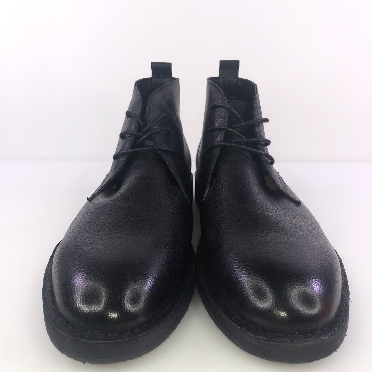 Mens Robert Graham Pieta Leather Chukka Boots Black #RG5416B Size 10.5 Mens Robert Graham Pieta Leather Chukka Boots Black #RG5416B  main image 2