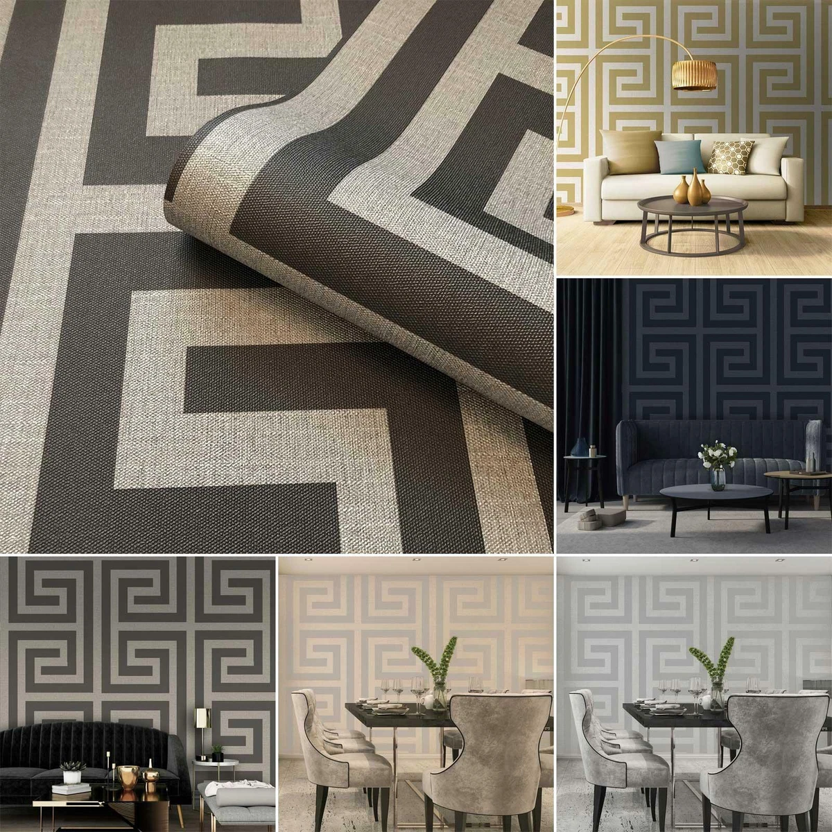 Greek key sale wall paper