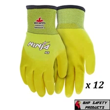 MCR SAFETY NINJA ICE *HI-VIS* INSULATED WINTER WEATHER WORK GLOVES 12/PR - 1 DOZ