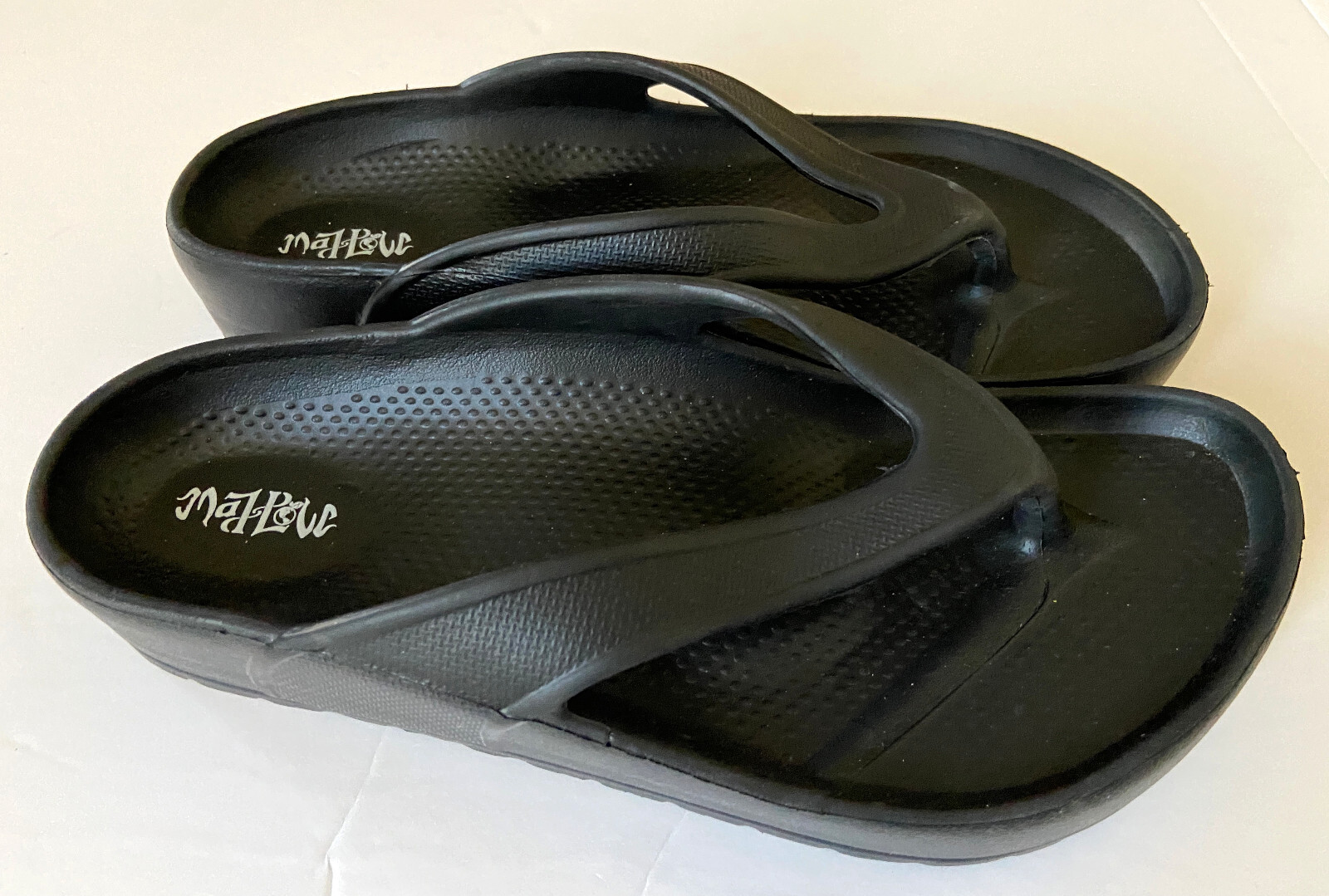 NEW Mad Love SAMMY Contoured Footbed Supportive Black Flip Flop Sandals  Shoes 6M | eBay