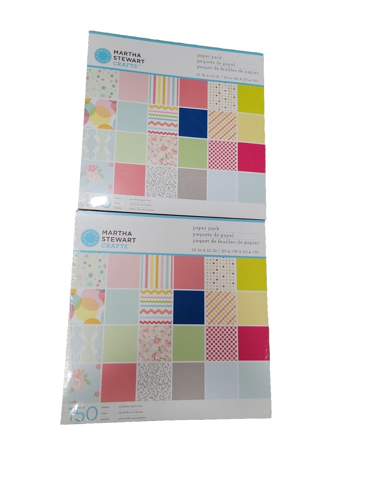 Martha Stewart 12x12 Flourish Crafting Paper 24 Acid Free Sheets