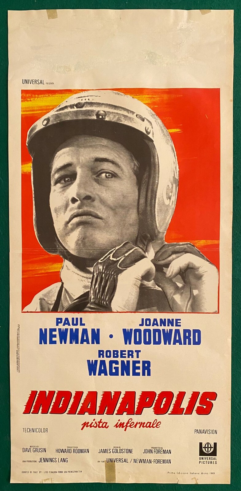 Locandina originale film Indianapolis pista infernale (1969) - Regia di James Goldstone