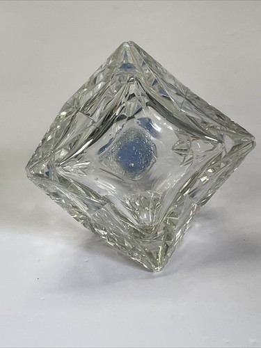 Bottiglia profumo vintage stile ART DECO smussata taglio a mano piombo cristallo vetro ~ LEGGI - Foto 6 di 11