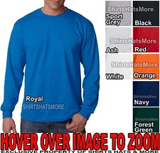 Gildan Mens Poly Cotton LONG SLEEVE T-Shirt S, M, L, XL, 2XL, 3XL NEW