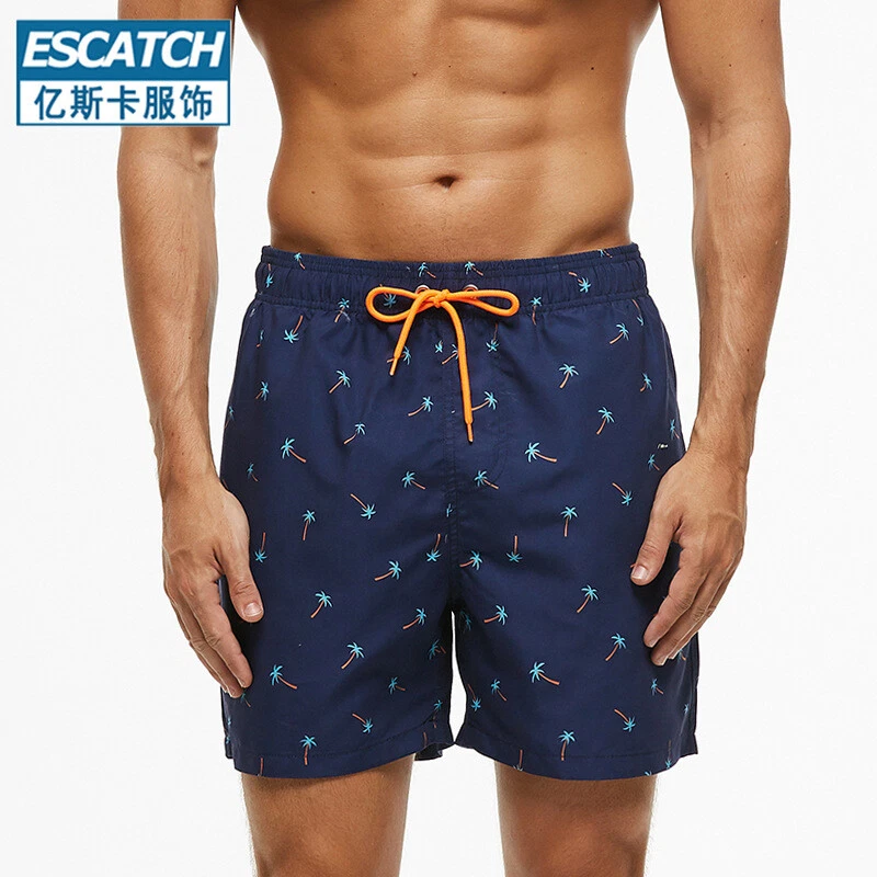 Summer Men's Loose Casual Plus Size Printed Pants Elastic Drawstring Shorts