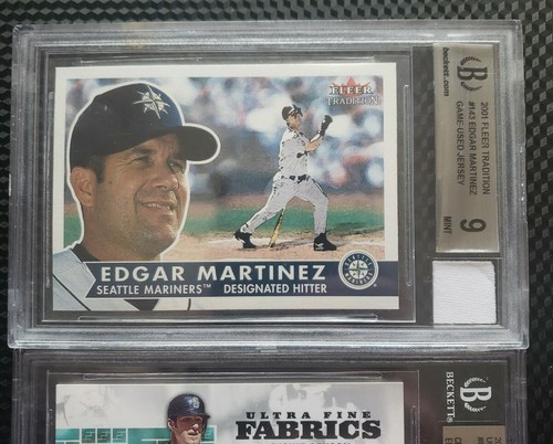 2001 Edgar Martinez GU Jersey BGS 9 2006 Richie Sexson GU Jersey BGS 8.5 HOF NM - Picture 2 of 4