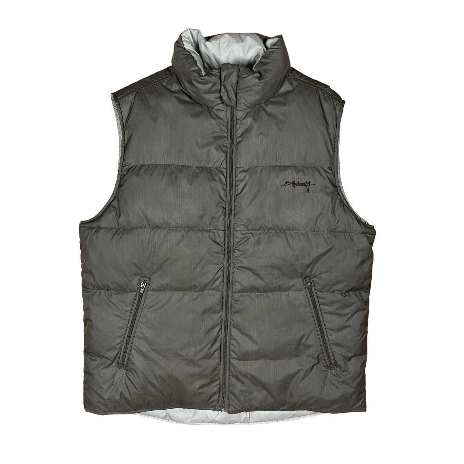 BILLABONG puffer Jacket Gilet Vintage Y2K Reversible Medium-image