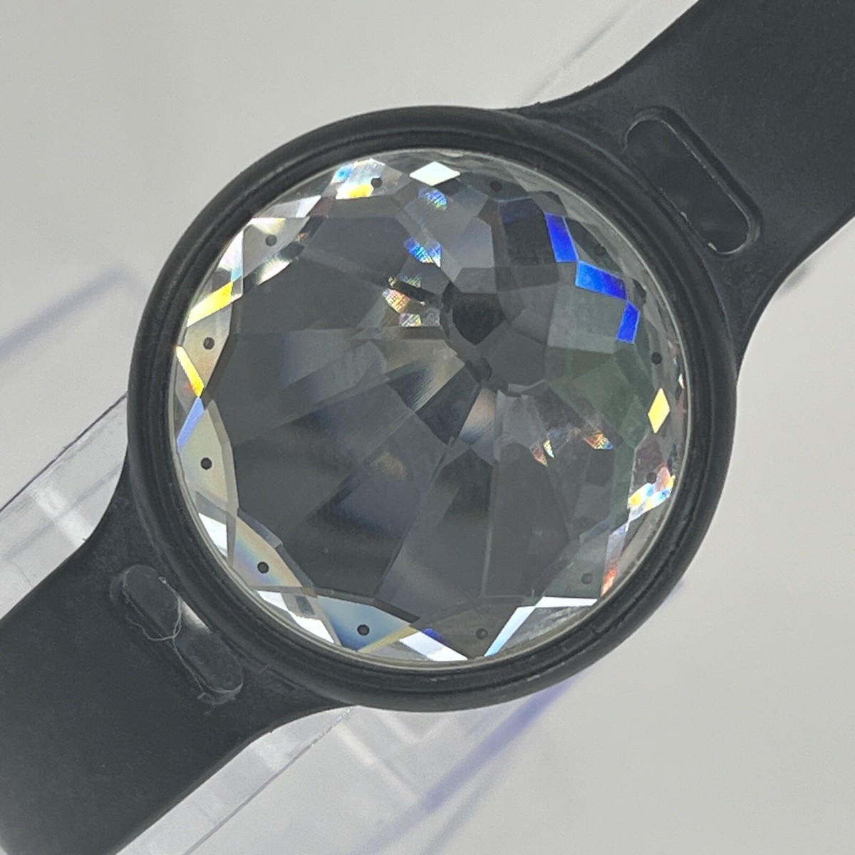 Swarovski Activity Crystal Black Black Band NEW BATTERY RUNS Swarovski Activity Crystal Black Black Band NEW BATTERY RUNS