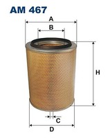 Filtron AM467 Luftfilter FüR Iveco MK P PA PA-HAUBENFAHRZEUGE BF6L913T F6L913