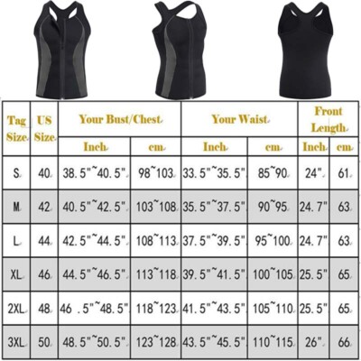 N Men's Sauna Sweat Tank Top Trainer Slimming Vest Waist Gym