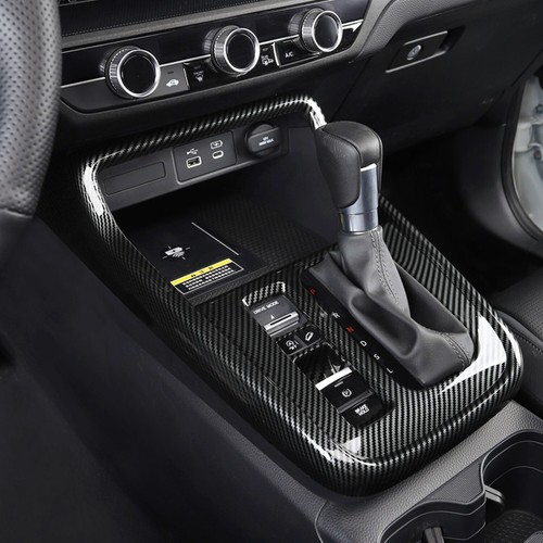 para Honda CR-V 2022 2023 Fibra de carbono Caja de cambio Marco Cubierta 1 pieza - Imagen 7 de 11