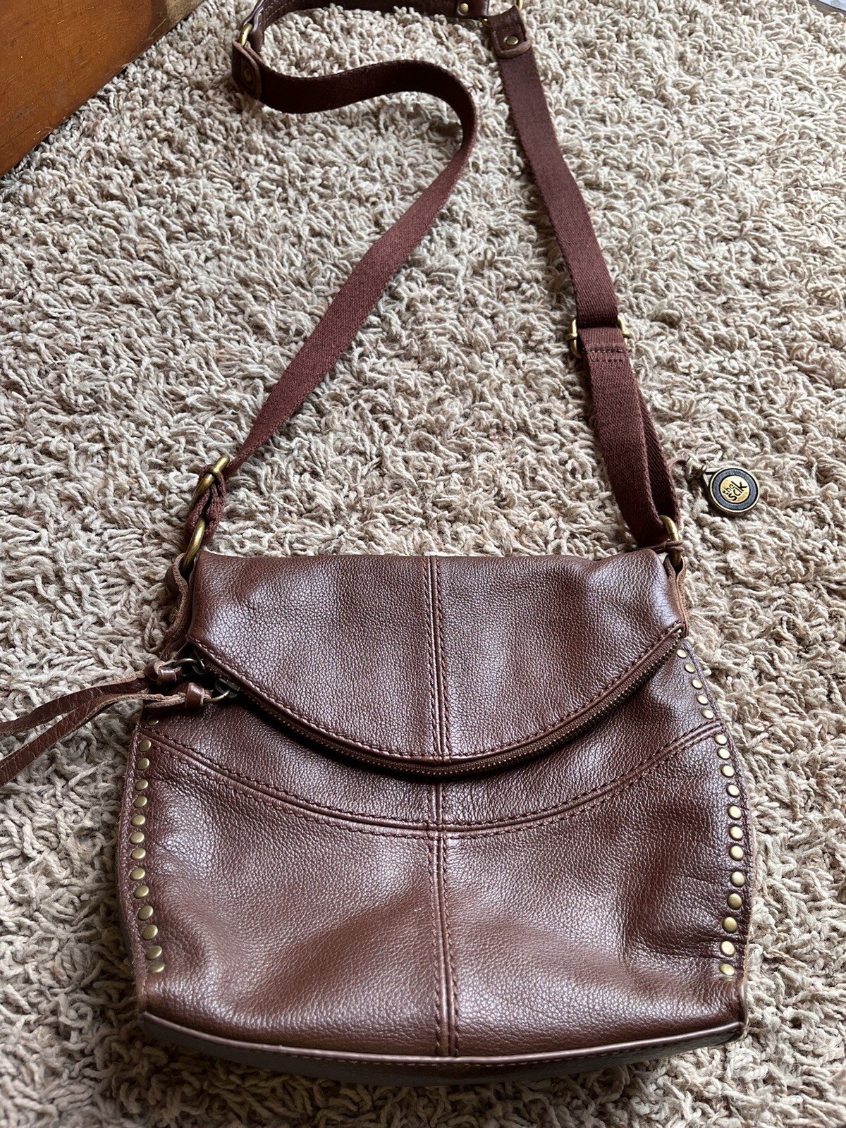The SAK Silverlake Brown Leather Crossbody Flap Bag E… Gem