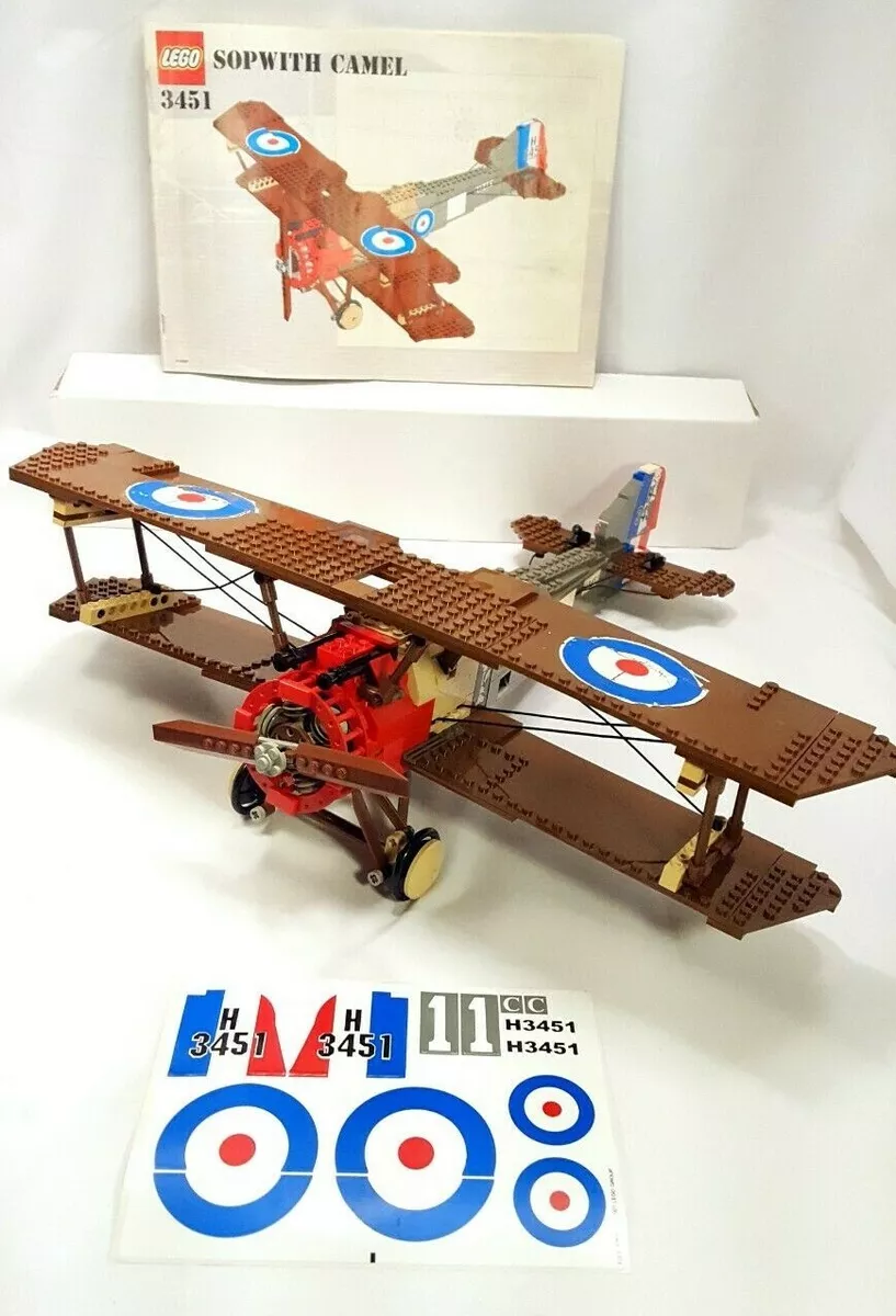 LEGO Sculptures #3451 Sopwith Camel Set (2001): 100% Comp w/Instruction/Stickers