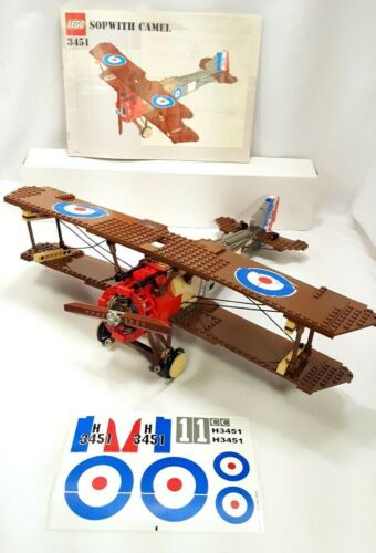 LEGO Sculptures #3451 Sopwith Camel Set (2001): 100% Comp w/Instruction/Stickers - Picture 1 of 12
