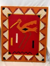 Needlepoint Canvas Bird Red, Orange, White 18x22 Beautiful