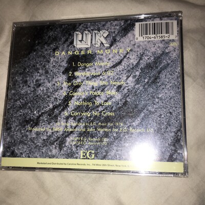 Danger Money by U.K. (CD, Oct-1990, Editions E.G. Records