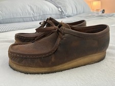 Clarks Originals Wallabee Low Beeswax Leather Men's Size 10 Moccasin Shoes