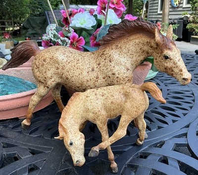 VTG Breyer Red Roan Splatter Running Stallion Scratching Foal Lot