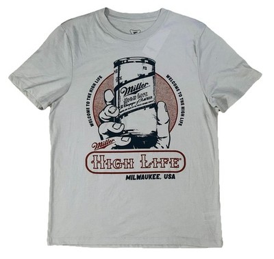 Miller High Life Beer Graphic T Shirt Tee ~ Champagne of Beers ~ Men s XL *NWT