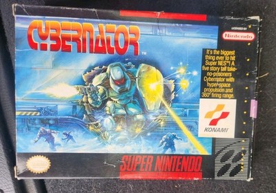 Cybernator Super Nintendo SNES Konami 1993 with Box and Manual