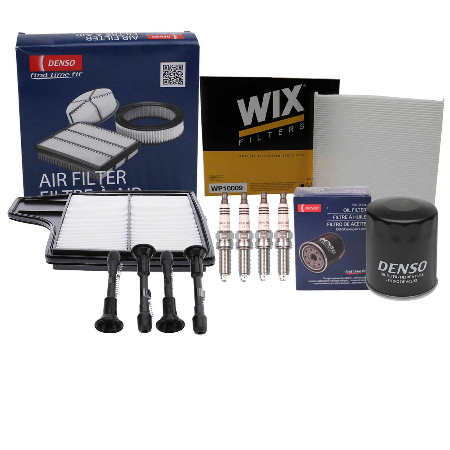 Denso Tune Up Kit NGK 4 Spark Plugs  Boots Kit for Altima 2.5L L4 QR25DE 2014