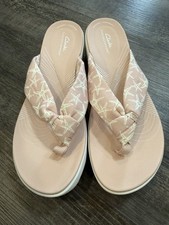 Clarks Cloud Steppers Pink size 12 Women?s beach Arla Glison starfish fabric New