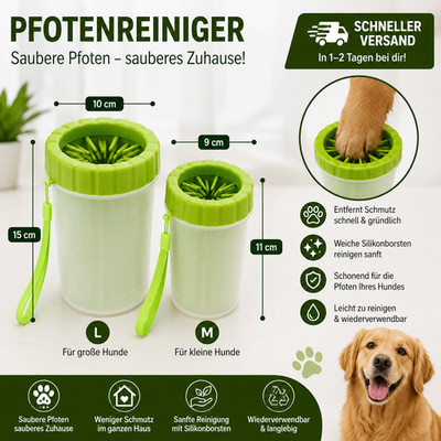 Pfotenreiniger für Hunde Pfotenwischer Massagebürste Hund Katze Pfoten Dog