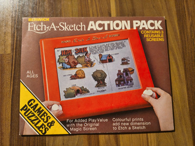 Etch a Sketch Action Pack 3 Reusable Screens Pikes Peak Hide Seek USA States