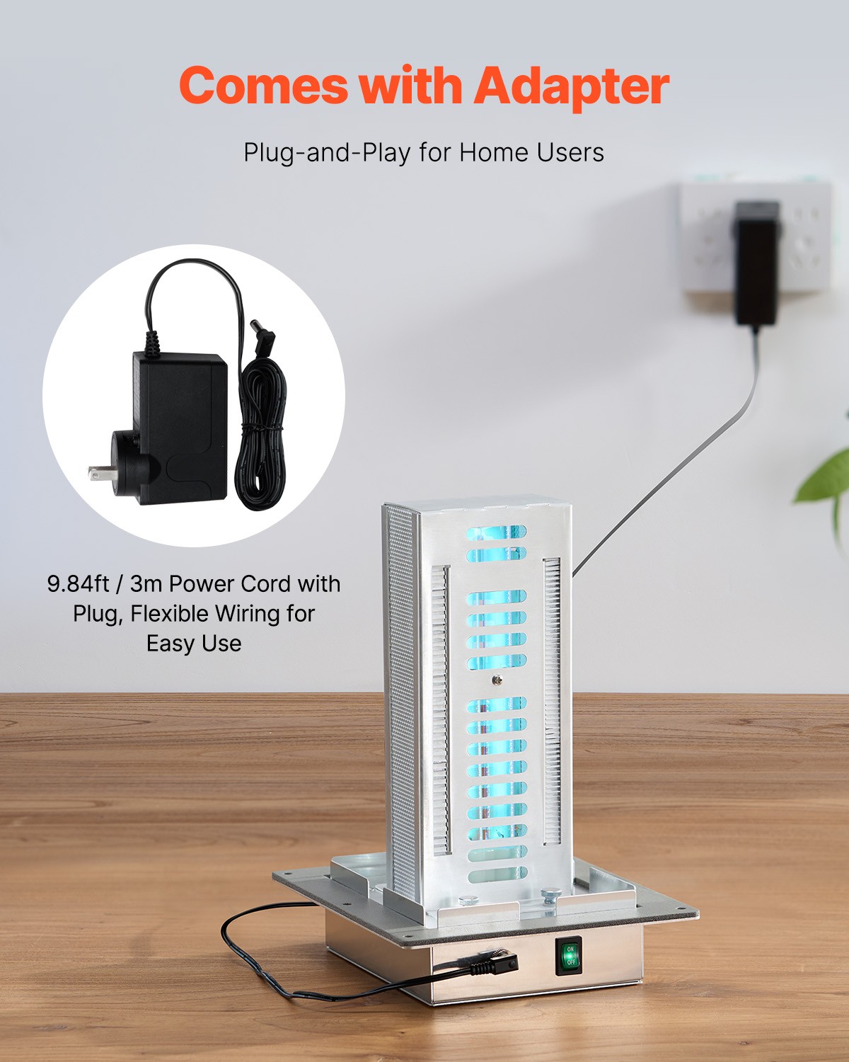 Uimoso HVAC Air Purifier Whole House 18W 9inch UV Light in Duct LED