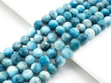 High Quality Natural Blue Apatite Faceted beads, 6mm/8mm/10mm Round Apatite,U237
