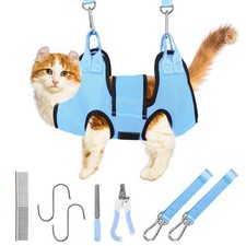 Cat Grooming Hammock for Nail Trimming Pet Hammock for Small Dogs with Securi...
