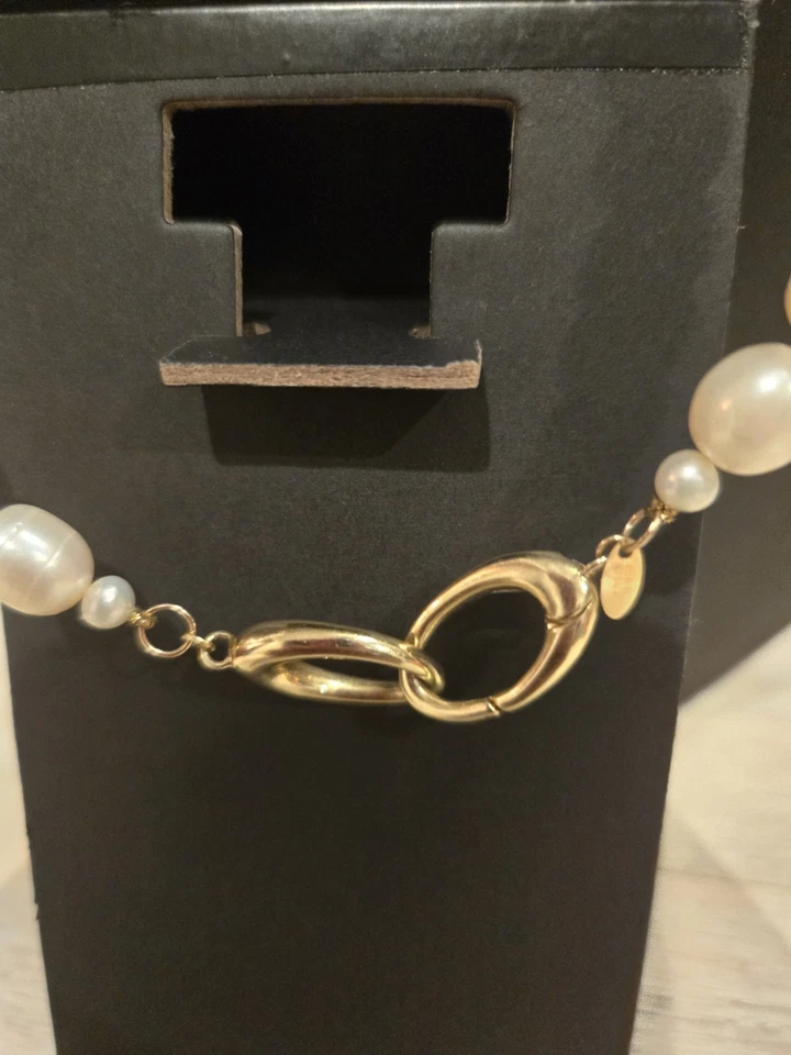 Collar Zoe B 14k Perla Y Zafiro Azul 22 pulgadas De Colección Foto 3 de 4