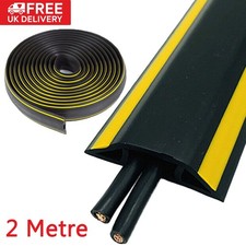 Heavy Duty Floor Cable Cover Protector Rubber Cables Tidy Ramp Wire Trips Bumper