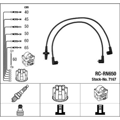NGK Zündkabelsatz für Renault 25 2,7 V6 Injection 