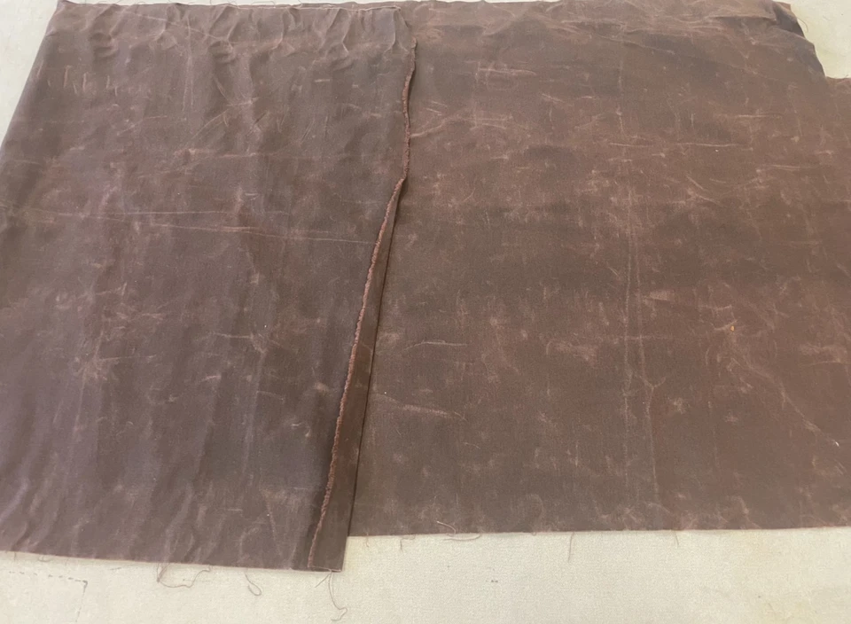 Merchant Mills Organic Cotton Oilskin Brown Less than 2/3 yd Corner Cut - Image 4 of 4