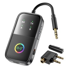 A5 Pro Bluetooth Transmitter Receiver,2-in-1 Airplane Bluetooth Adapter for A...