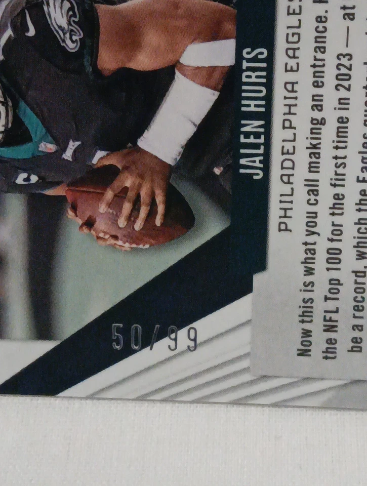 2023 Panini Phoenix Jalen Hurts  50/99 Orange Seismic - Image 3 of 4