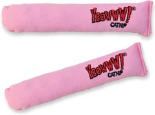 YEOWWW Catnip Pink Cigar Pure Organic Leaf and Flowertop Cat Toy 2-Pack