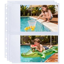 30 Pack 5x7 Photo Album Refill Pages for 3 Ring 30 Pack, 5x7"
