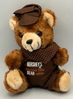 Hershey's 8'' Promotional ''Makes Life Bear-Able'' Plush Teddy Bear 1997 Tush Tag
