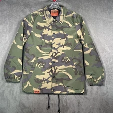 DIXXON Flannel Ground Up Customs Windbreaker Jacket Camo Mens M Snap Work Wear