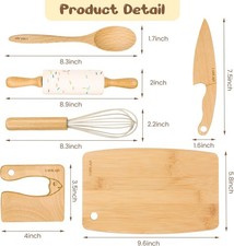 Kids Safe Knife Set Toddler Cooking and Baking Kit Montessori Kitchen Toys